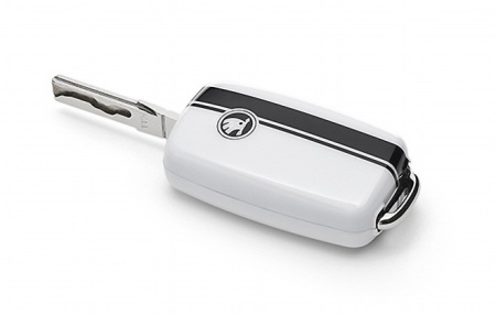 Чехол Style white для ключа Skoda Fabia II 2006-2014, Octavia II 2004-2012, Octavia III 2013-н.в., Rapid 2012-н.в., Roomster 2006-2015, Superb II 2008-2015, Yeti 2009-2013, Yeti 2013-2017
