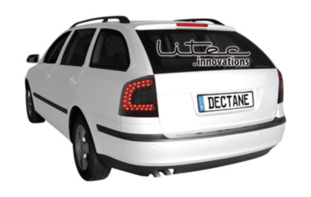 Задние фонари Skoda Octavia II Combi 2004-2012 RS светодиодные красные/дым