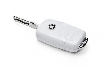 Чехол Flower для ключа Skoda Fabia II 2006-2014, Octavia II 2004-2012, Octavia III 2013-н.в., Rapid 2012-н.в., Roomster 2006-2015, Superb II 2008-2015, Yeti 2009-2013, Yeti 2013-2017