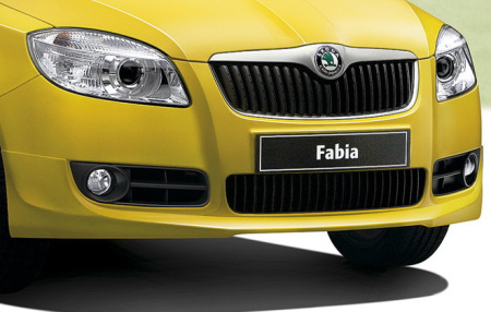 Накладка на бампер передний Skoda Fabia II 2006-2014, Roomster 2006-2015