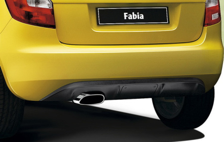 Диффузор заднего бампера Skoda Fabia II 2006-2014 Хэтчбек