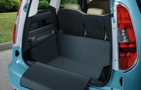 Коврик в багажник Skoda Roomster 2006-2015 высокий с откидным краем