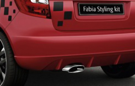 Накладка на бампер задний Skoda Fabia II 2006-2014