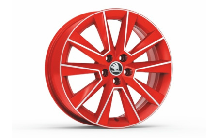 Диск литой R17 VAG дизайн Savio Red для Skoda Rapid 2012-н.в.