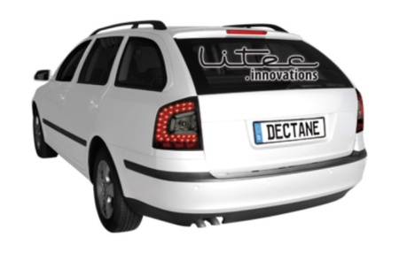 Задние фонари Skoda Octavia II Combi 2004-2012 RS светодиодные черные/дым