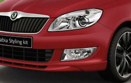 Накладка на бампер передний Skoda Fabia II 2006-2014